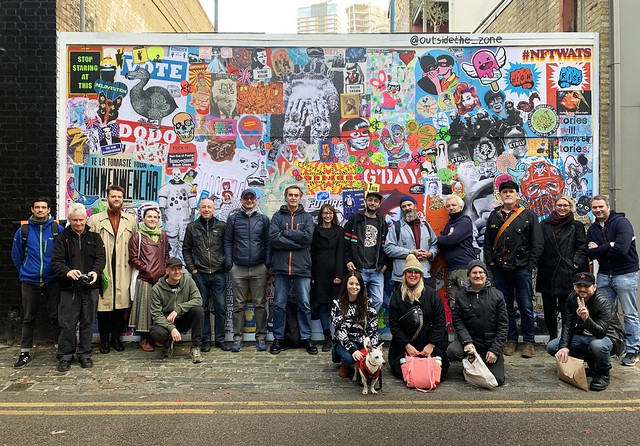 LIPF Street Art Tour group led by Dave Stuart