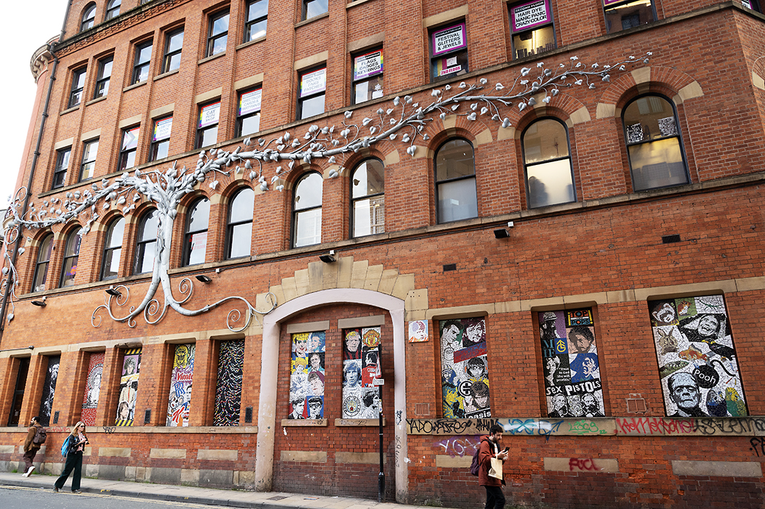 mosaic street art in Manchester pays homage to Manchester personalities