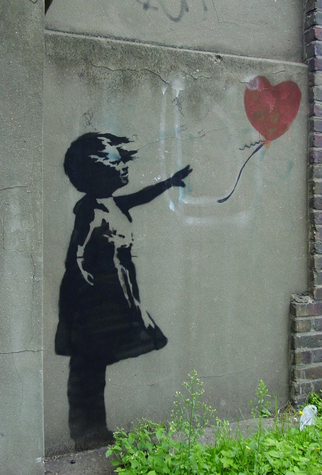 Banksy GirlWithBalloon GWB Stencil Shoreditch