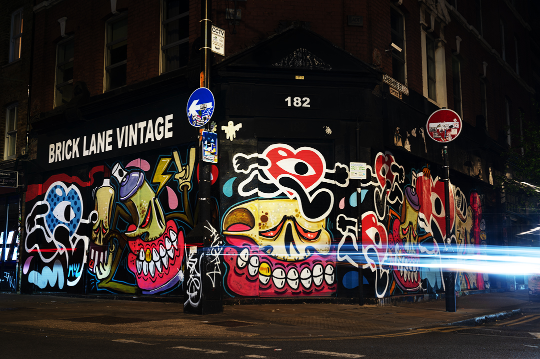 Mural with highlights from light painting